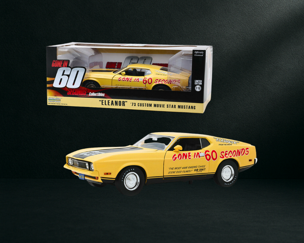 Greenlight 13548 Gone in 60 Seconds 1973 Ford Mustang Mach 1 Eleanor 1:18 Yellow