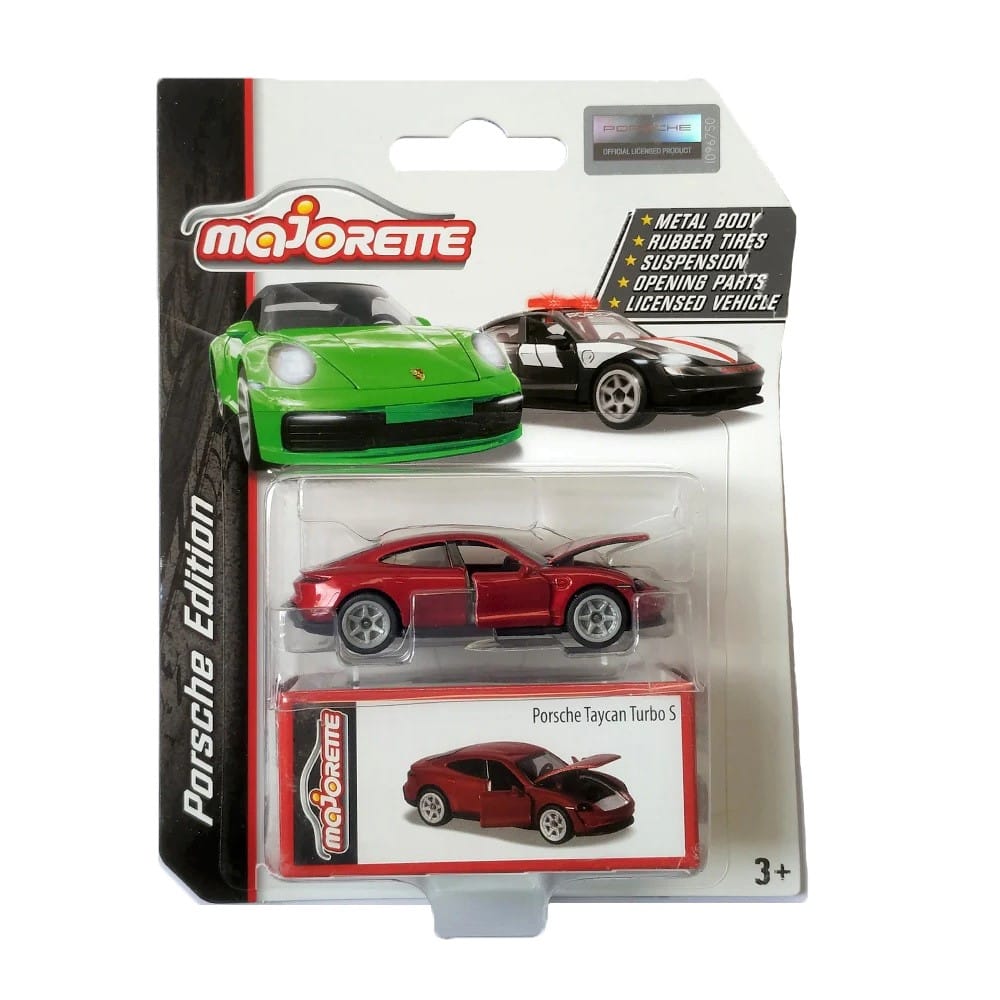 Majorette Porsche Taycan Turbos S (Red)