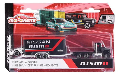 Majorette Racing Set Mack Granite and Nissan GT-R Nismo GT3 (Uncarded)
