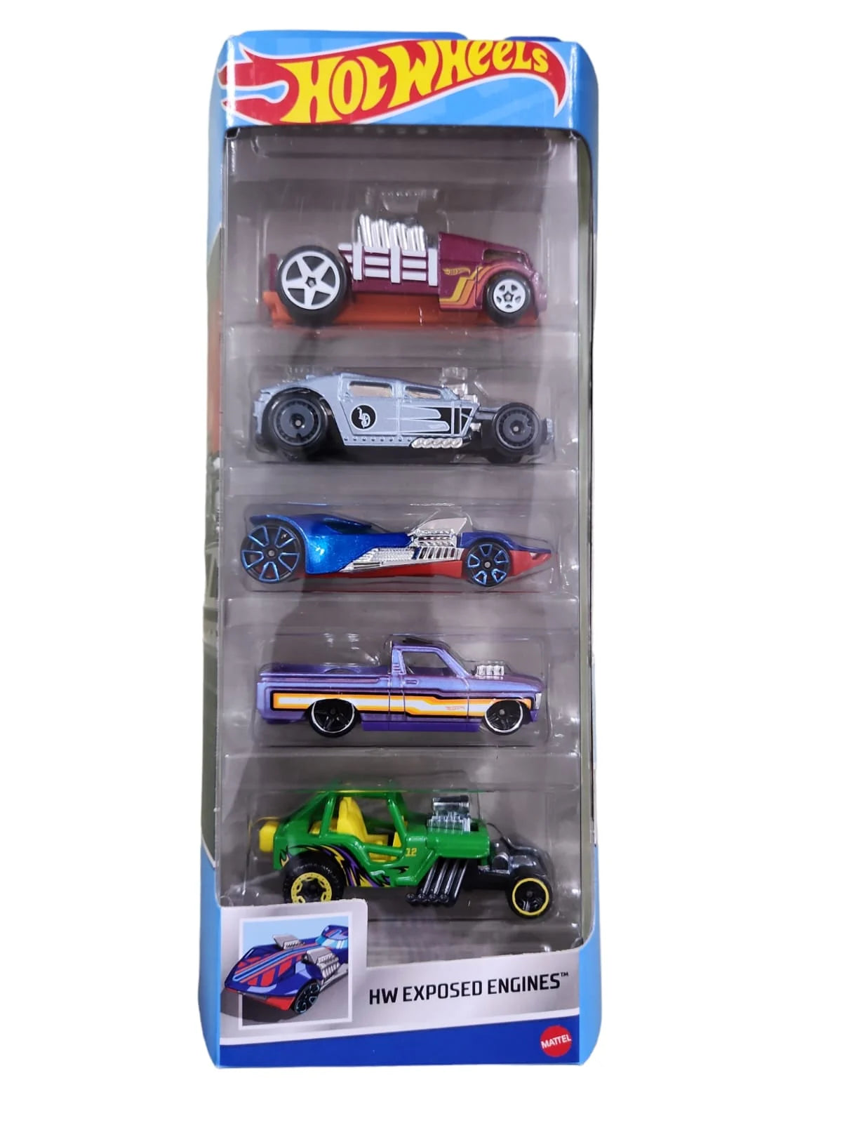 Hot Wheels Exposed Engines (Pack of 5)