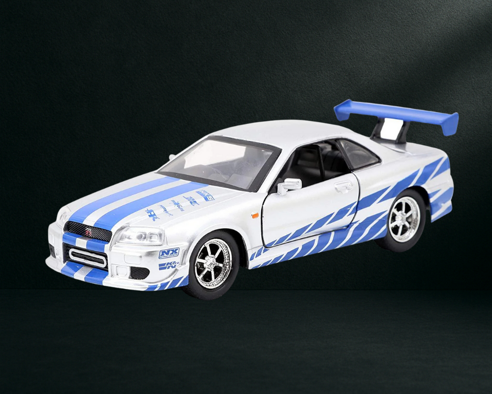 Jada Fast & Furious Brian's Nissan Skyline GT-R BNR34 Diecast Model Car 1/32 Scale (With Original Box Mint)