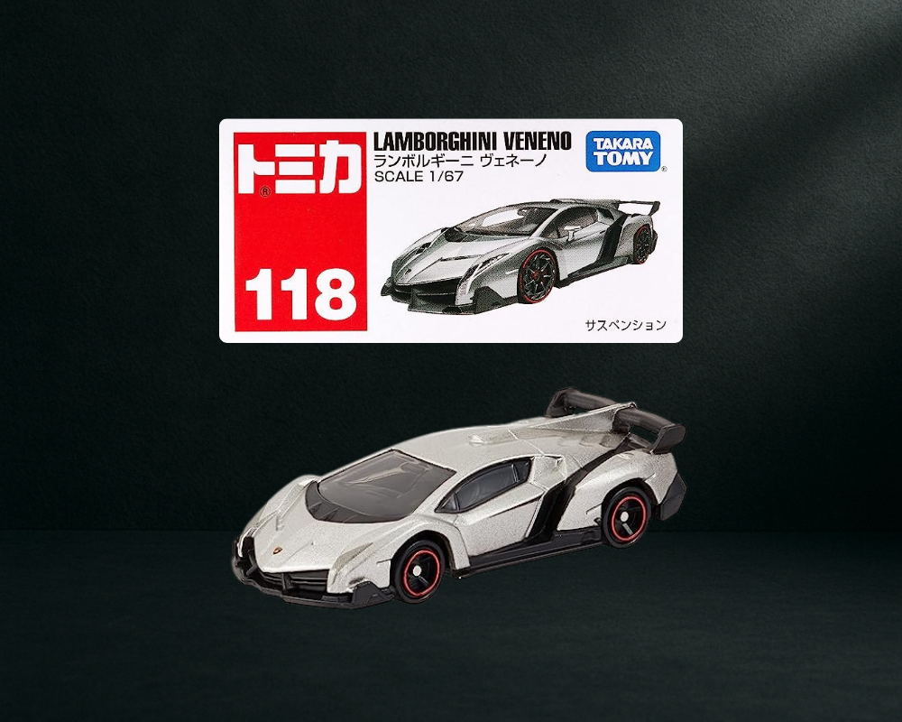 Tomica : No. 118 : Lamborghini Veneno Diecast 1:67 Scale